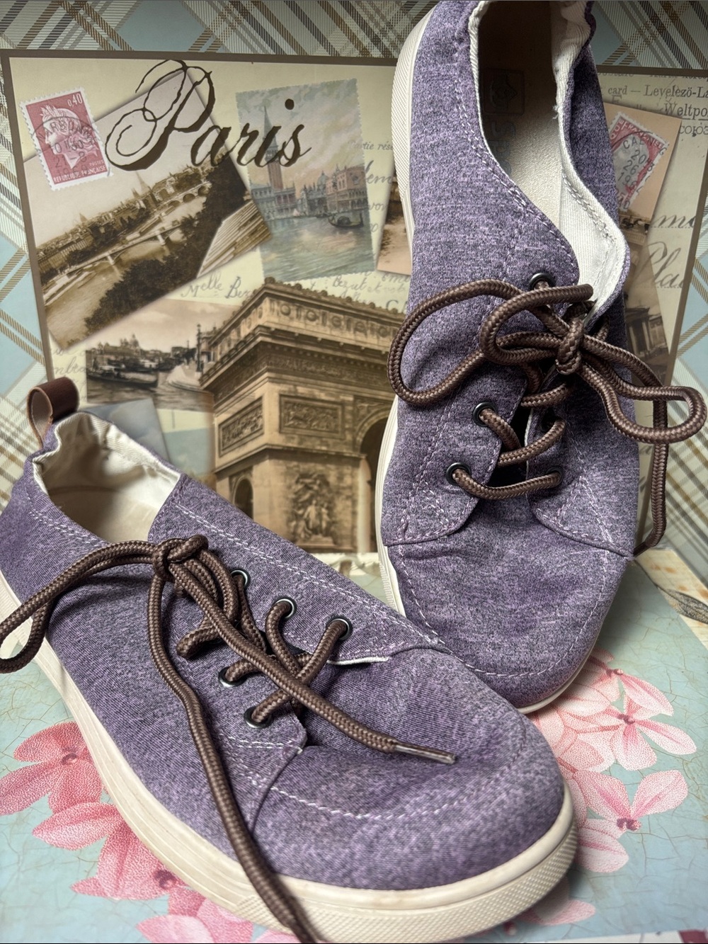 Spenco Women's Santa Clara Heathered Sneaker Elderberry - size 9